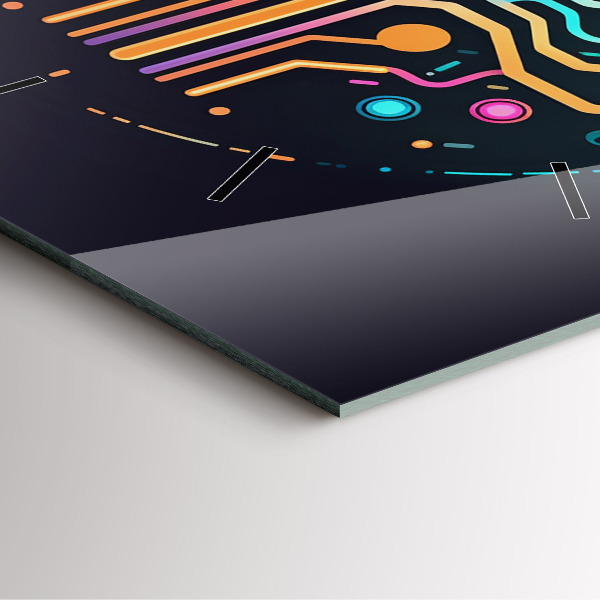 Reloj de pared cuadrado Abstracción colorida