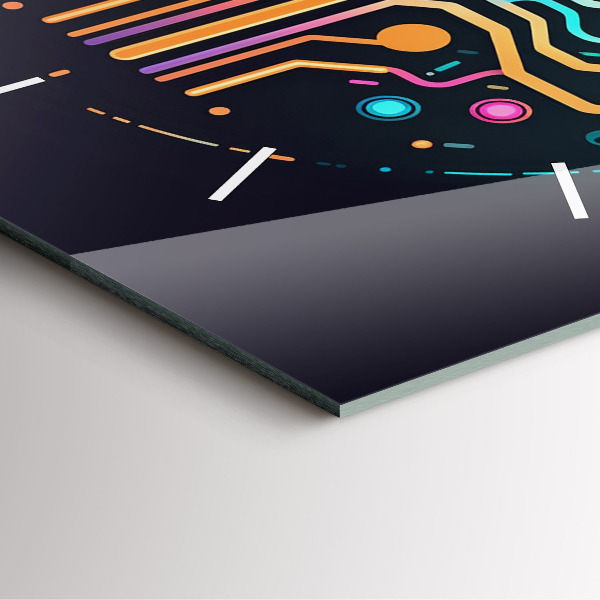 Reloj de pared cuadrado Abstracción colorida