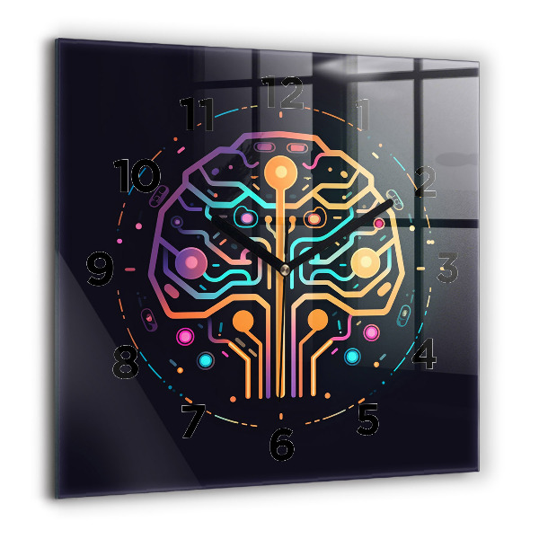 Reloj de pared cuadrado Abstracción colorida