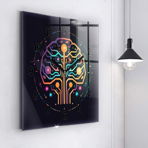 Reloj de pared cuadrado Abstracción colorida