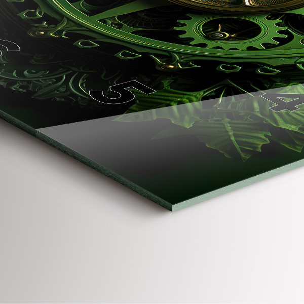 Reloj de pared cuadrado Mecanismo verde