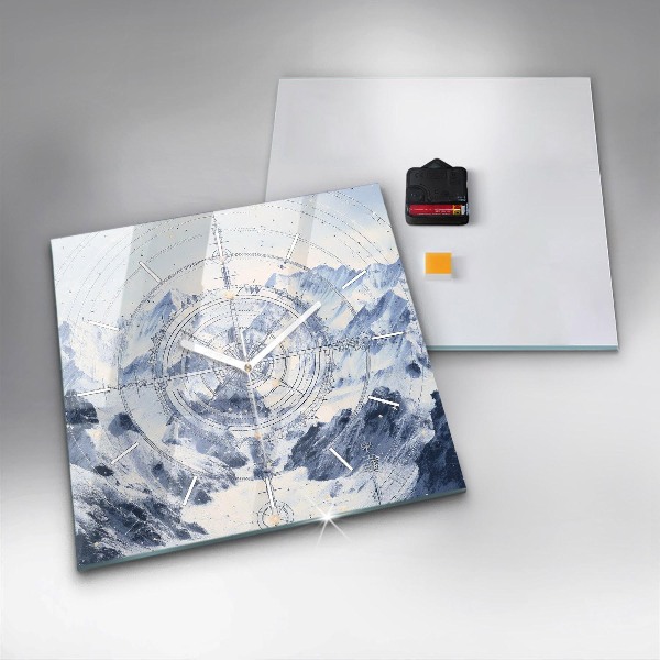 Reloj cuadrado Dibujos azules