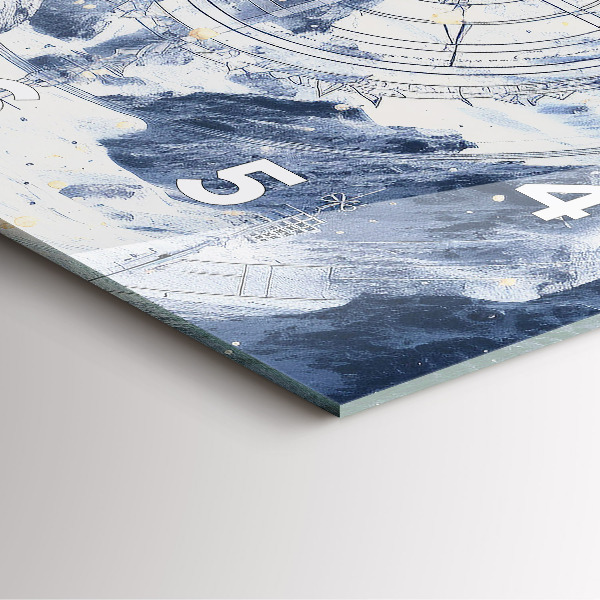 Reloj cuadrado Dibujos azules