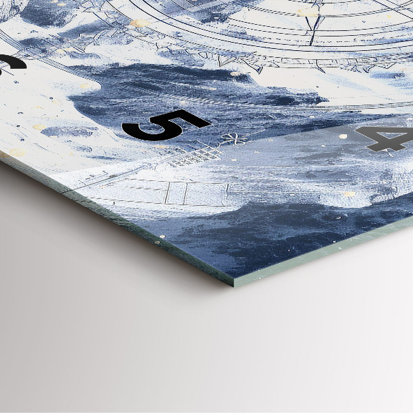 Reloj cuadrado Dibujos azules