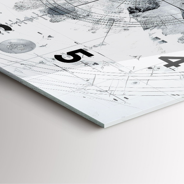 Reloj de pared cuadrado Dibujo montañas