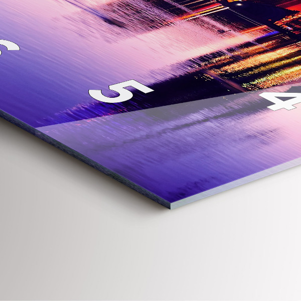 Reloj cuadrado Panorámica nocturna de la ciudad