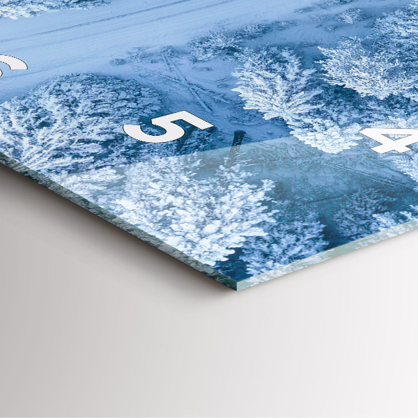 Reloj de pared cuadrado Bosque desde un dron