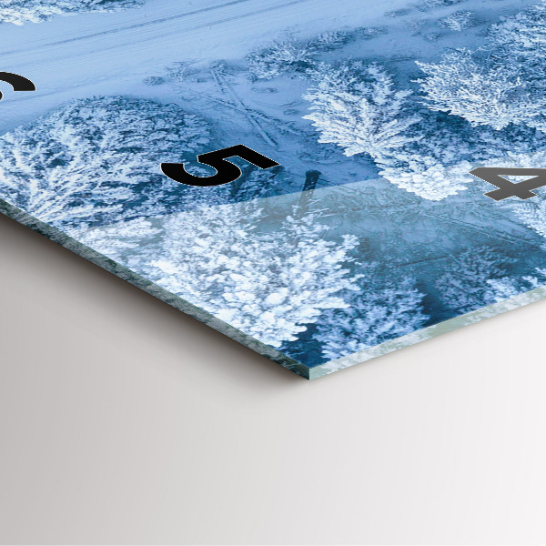 Reloj de pared cuadrado Bosque desde un dron