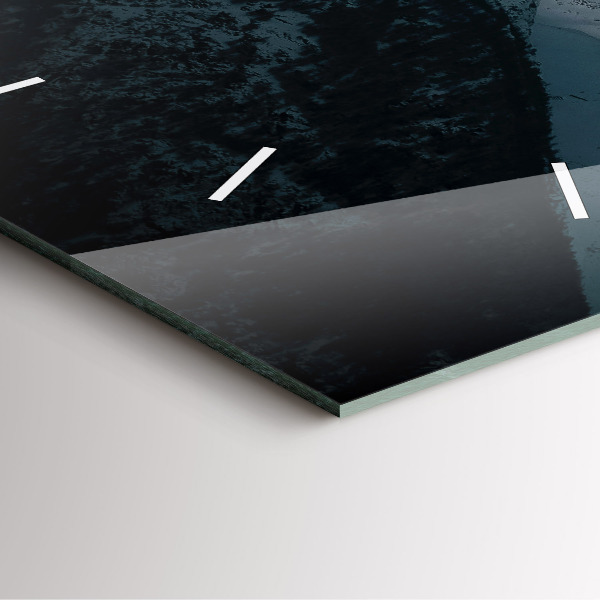 Reloj de pared cuadrado Puesta de sol en las montañas