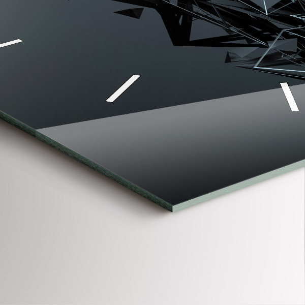 Reloj de pared cuadrado Abstracción negra