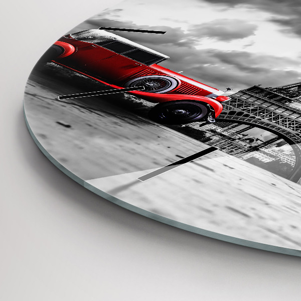 Reloj de cristal redondo Torre Effel París