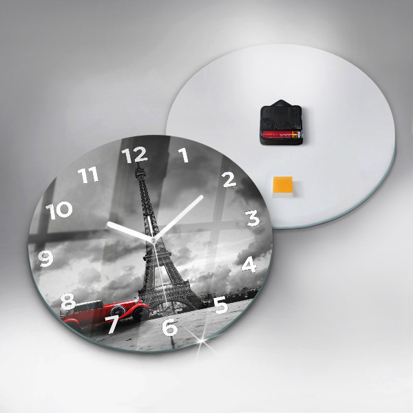 Reloj de cristal redondo Torre Effel París