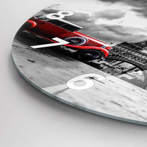 Reloj de cristal redondo Torre Effel París