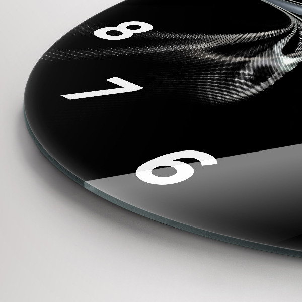 Reloj de cristal redondo Humo abstracto