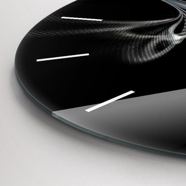 Reloj de cristal redondo Humo abstracto