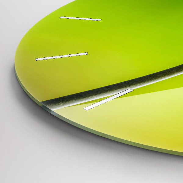 Reloj de cristal redondo Flores azules