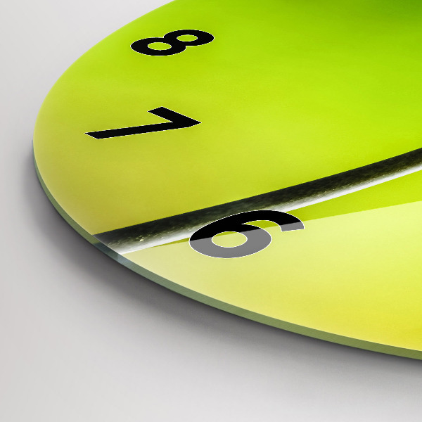 Reloj de cristal redondo Flores azules