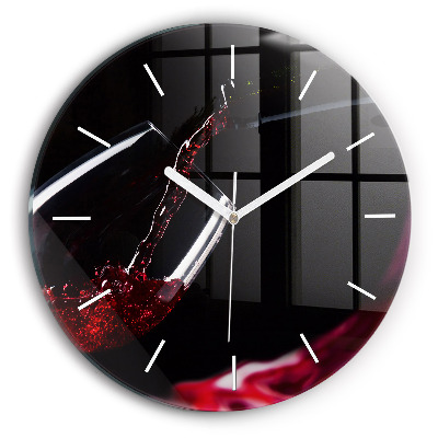 Reloj de pared redondo Vino tinto