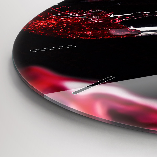 Reloj de pared redondo Vino tinto