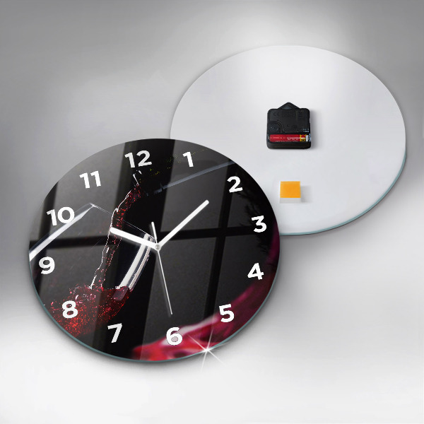 Reloj de pared redondo Vino tinto
