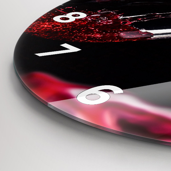 Reloj de pared redondo Vino tinto