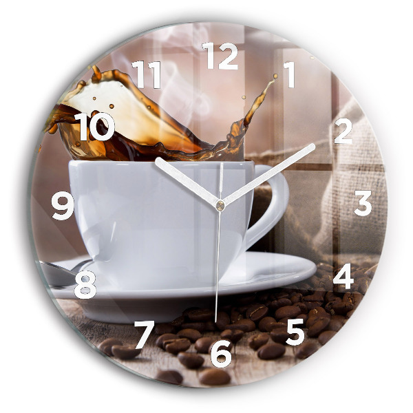 Reloj redondo pared Taza de café