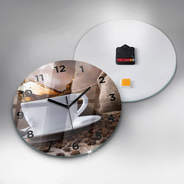 Reloj redondo pared Taza de café
