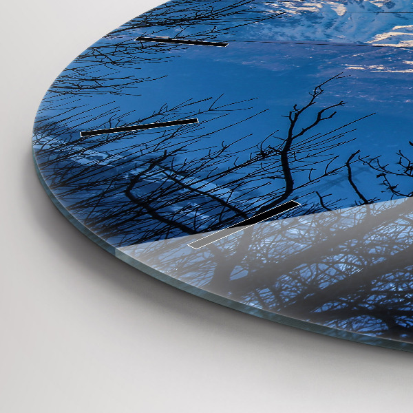 Reloj de pared redondo Vista de montaña