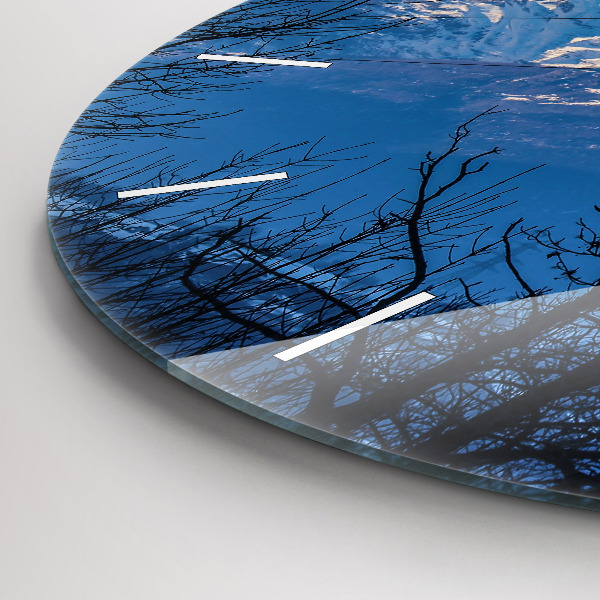 Reloj de pared redondo Vista de montaña