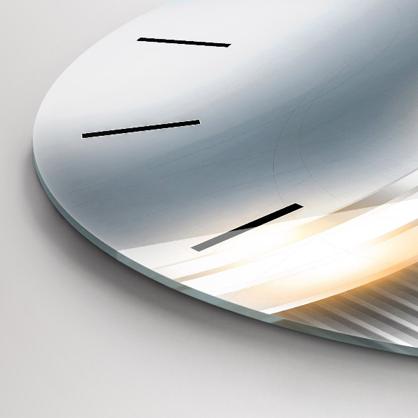 Reloj de cristal redondo Abstracción metálica