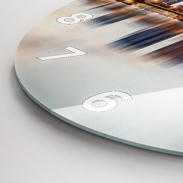 Reloj de cristal redondo Panorama con la Torre Eiffel