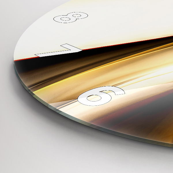 Reloj de cristal redondo Olas abstractas