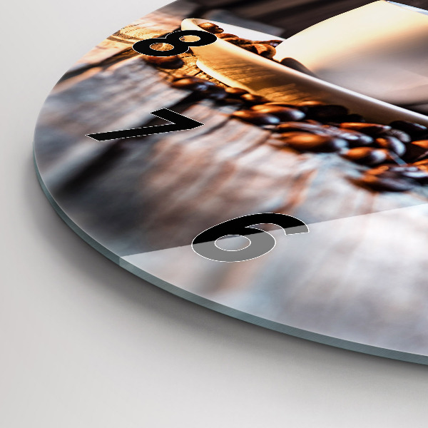 Reloj de pared redondo Taza de café