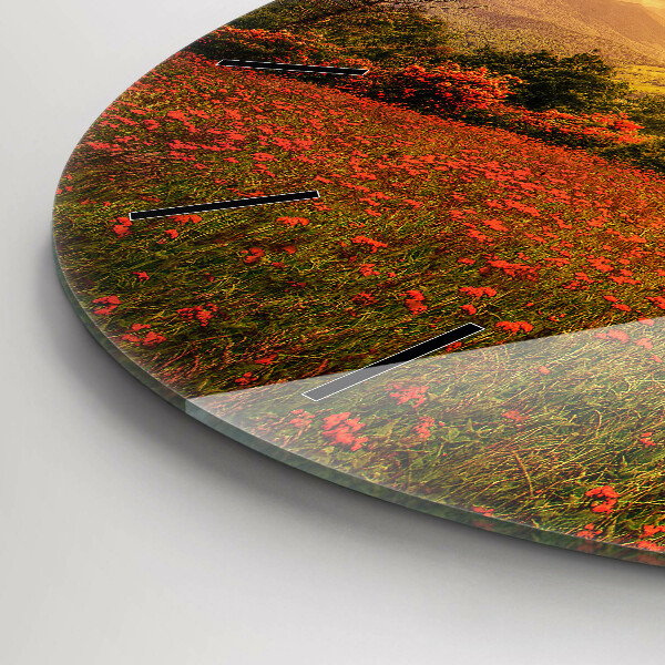 Reloj de cristal redondo Árbol corazón de amor