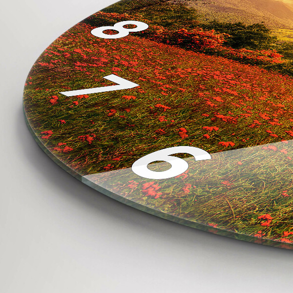 Reloj de cristal redondo Árbol corazón de amor