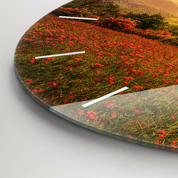 Reloj de cristal redondo Árbol corazón de amor