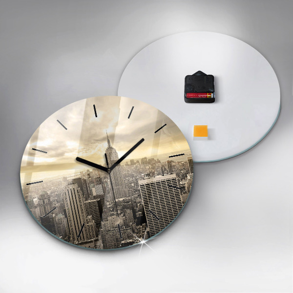 Reloj de cristal redondo Torres en Nueva York