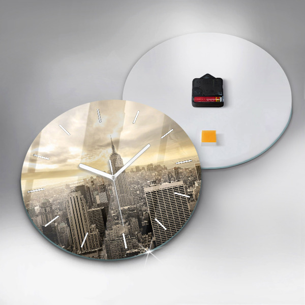 Reloj de cristal redondo Torres en Nueva York