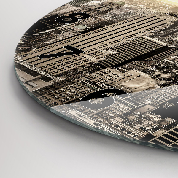 Reloj de cristal redondo Torres en Nueva York