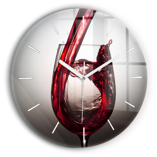Reloj de pared redondo Copa de vino