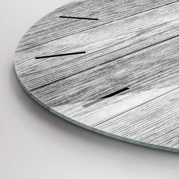 Reloj de cristal redondo Paneles de madera