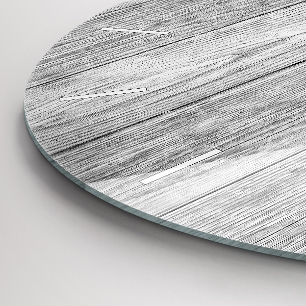 Reloj de cristal redondo Paneles de madera