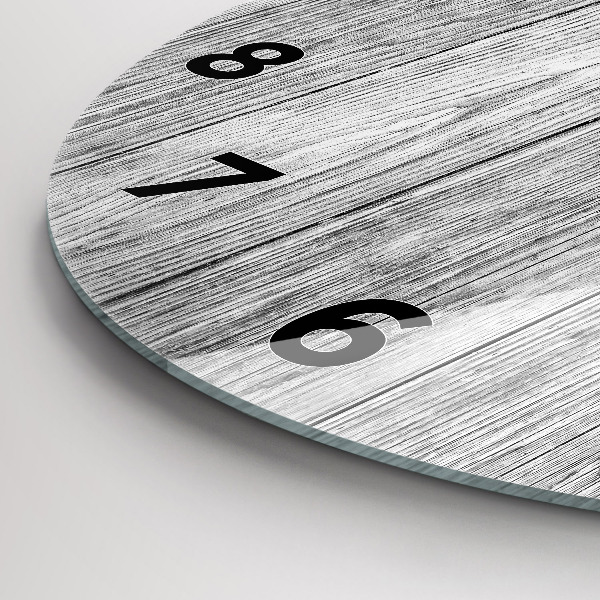 Reloj de cristal redondo Paneles de madera