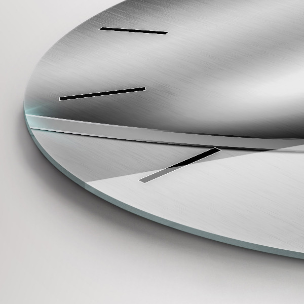 Reloj de pared redondo Abstracción de metal gris