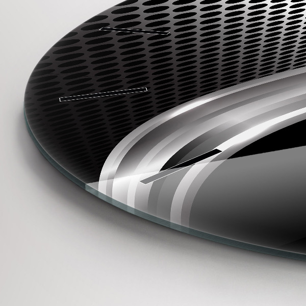 Reloj redondo pared Abstracción de metal negro