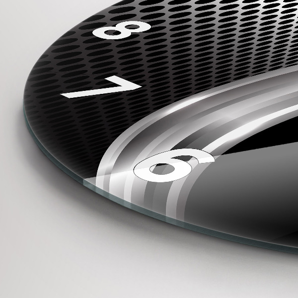 Reloj redondo pared Abstracción de metal negro