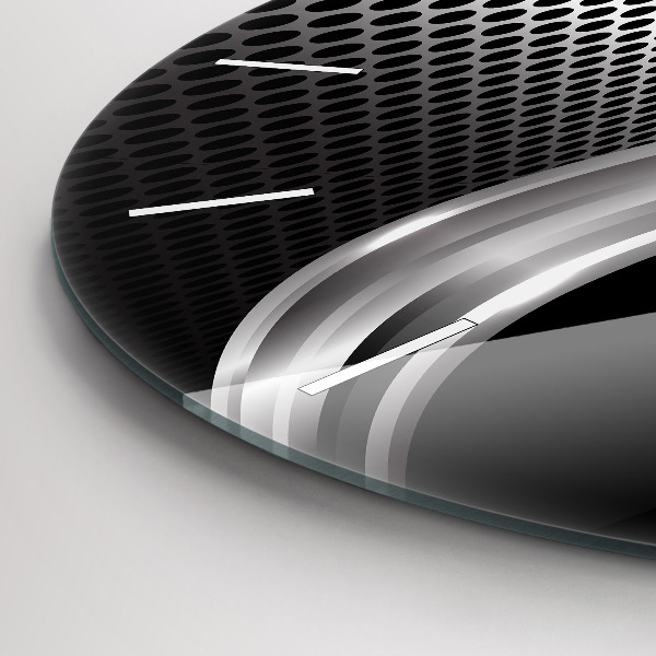 Reloj redondo pared Abstracción de metal negro