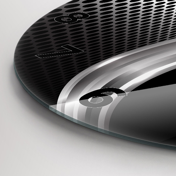 Reloj redondo pared Abstracción de metal negro