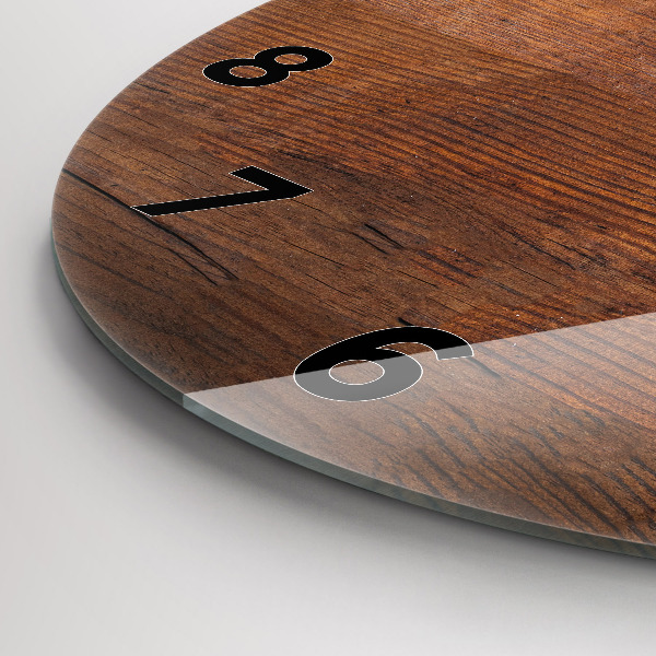 Reloj redondo pared Madera vieja