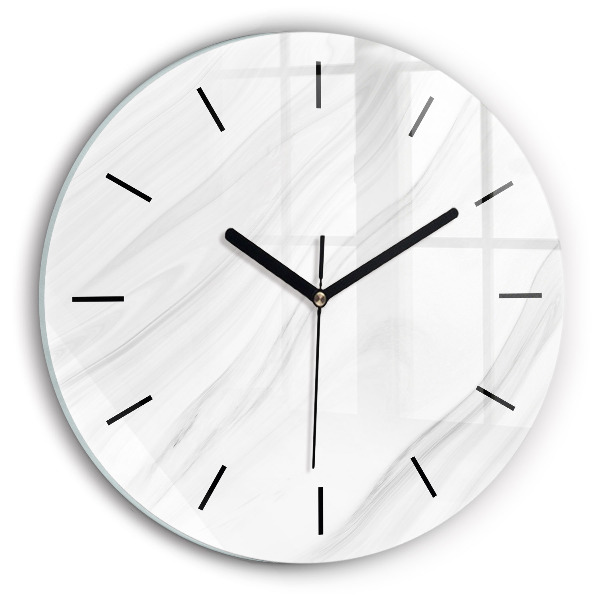 Reloj de cristal redondo Mármol decorativo